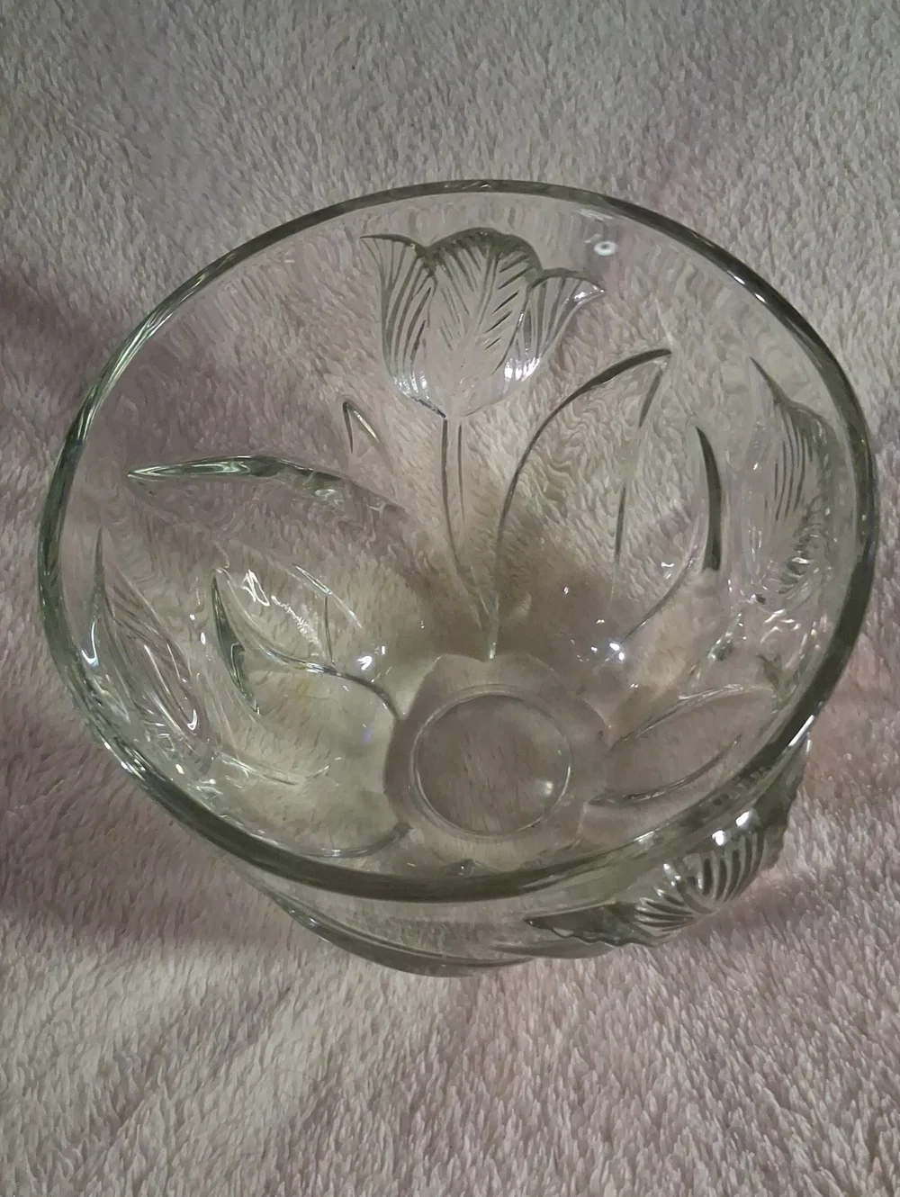 Clear Glass Tulip Glass Jar Lidded Candy Dish